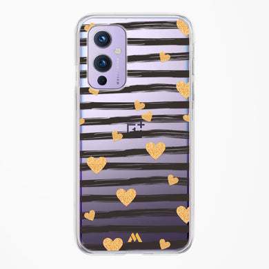 Hearts in Gold Crystal Clear Transparent Case (OnePlus)