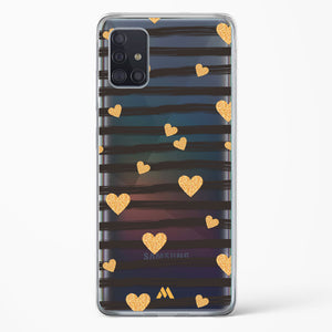 Hearts in Gold Crystal Clear Transparent Case-(Samsung)