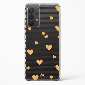 Hearts in Gold Crystal Clear Transparent Case-(Samsung)