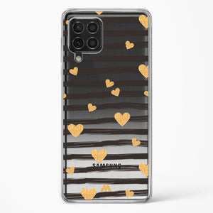 Hearts in Gold Crystal Clear Transparent Case-(Samsung)
