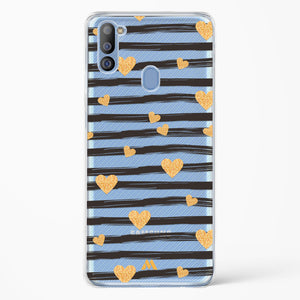 Hearts in Gold Crystal Clear Transparent Case-(Samsung)
