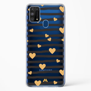 Hearts in Gold Crystal Clear Transparent Case-(Samsung)