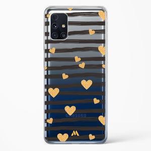 Hearts in Gold Crystal Clear Transparent Case-(Samsung)