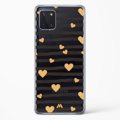 Hearts in Gold Crystal Clear Transparent Case-(Samsung)