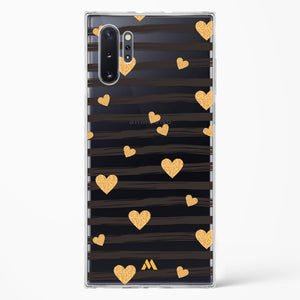 Hearts in Gold Crystal Clear Transparent Case-(Samsung)