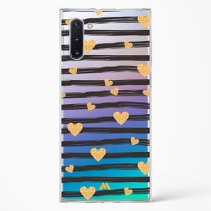 Hearts in Gold Crystal Clear Transparent Case-(Samsung)