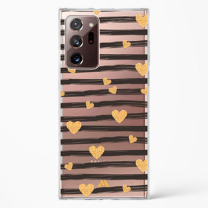 Hearts in Gold Crystal Clear Transparent Case-(Samsung)