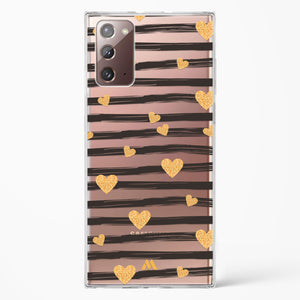 Hearts in Gold Crystal Clear Transparent Case-(Samsung)