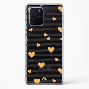 Hearts in Gold Crystal Clear Transparent Case-(Samsung)