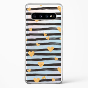 Hearts in Gold Crystal Clear Transparent Case-(Samsung)