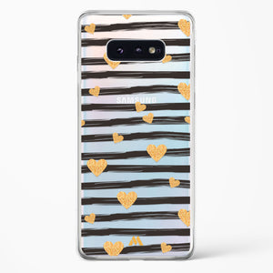 Hearts in Gold Crystal Clear Transparent Case-(Samsung)