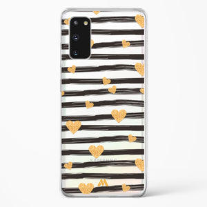 Hearts in Gold Crystal Clear Transparent Case-(Samsung)