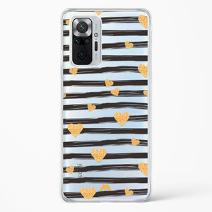 Hearts in Gold Crystal Clear Transparent Case-(Xiaomi)