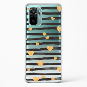 Hearts in Gold Crystal Clear Transparent Case-(Xiaomi)