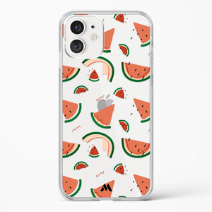 Watermelon Slices Crystal Clear Transparent Case-(Apple)