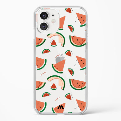Watermelon Slices Crystal Clear Transparent Case-(Apple)