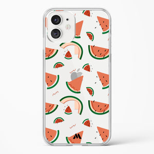 Watermelon Slices Crystal Clear Transparent Case-(Apple)