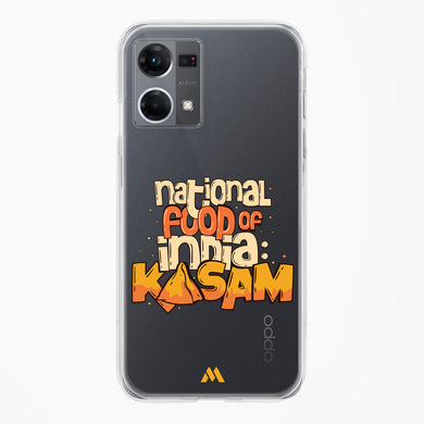 National Food Kasam Crystal Clear Transparent Case-(Oppo)
