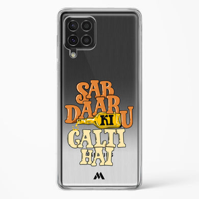 Sab Daaru Ki Galti Hai Crystal Clear Transparent Case-(Samsung)