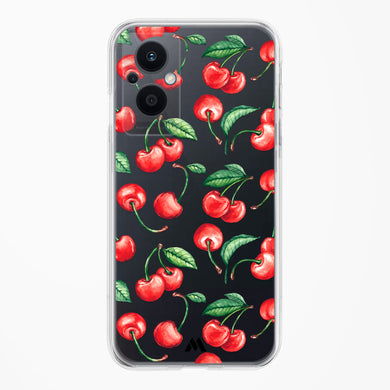 Cherry Surprise Crystal Clear Transparent Case-(Oppo)