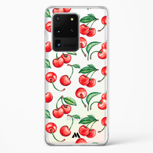 Cherry Surprise Crystal Clear Transparent Case-(Samsung)