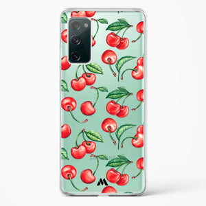 Cherry Surprise Crystal Clear Transparent Case-(Samsung)