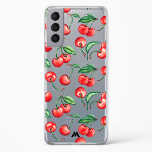 Cherry Surprise Crystal Clear Transparent Case-(Samsung)