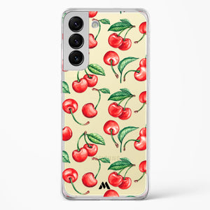 Cherry Surprise Crystal Clear Transparent Case-(Samsung)