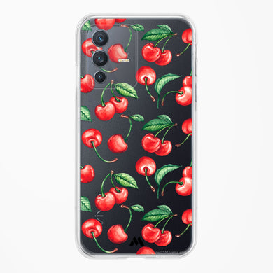 Cherry Surprise Crystal Clear Transparent Case-(Vivo)