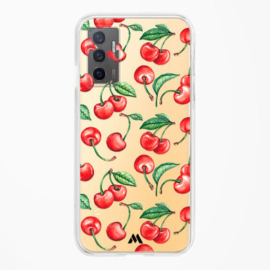 Cherry Surprise Crystal Clear Transparent Case-(Vivo)