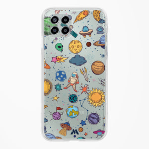 Space Frenzy Crystal Clear Transparent Case-(Samsung)