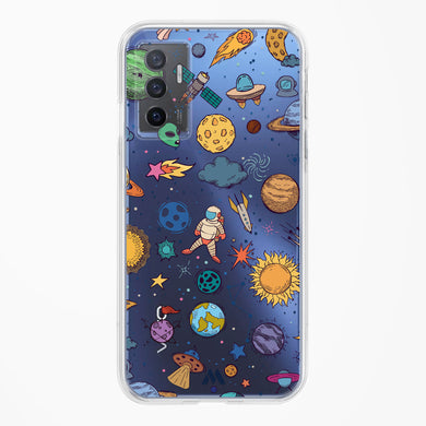 Space Frenzy Crystal Clear Transparent Case-(Vivo)