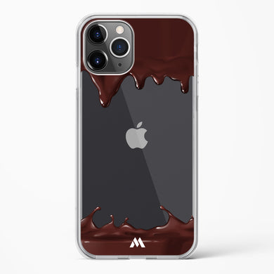 Dripping Chocolate Crystal Clear Transparent Case-(Apple)