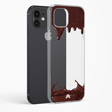 Dripping Chocolate Crystal Clear Transparent Case-(Apple)