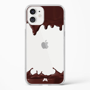 Dripping Chocolate Crystal Clear Transparent Case-(Apple)