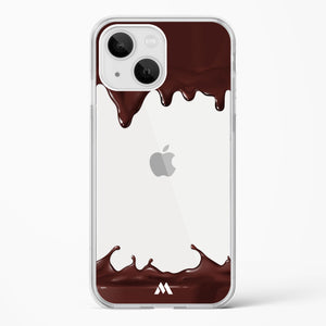 Dripping Chocolate Crystal Clear Transparent Case-(Apple)
