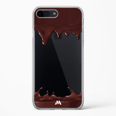 Dripping Chocolate Crystal Clear Transparent Case-(Apple)
