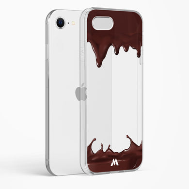 Dripping Chocolate Crystal Clear Transparent Case-(Apple)