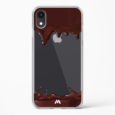 Dripping Chocolate Crystal Clear Transparent Case-(Apple)