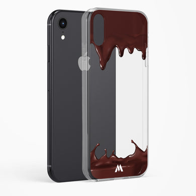 Dripping Chocolate Crystal Clear Transparent Case-(Apple)