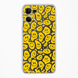 Floating Smileys Crystal Clear Transparent Case-(Oppo)