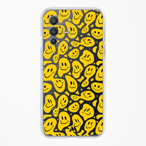 Floating Smileys Crystal Clear Transparent Case-(Vivo)