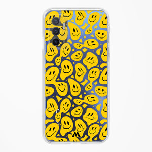 Floating Smileys Crystal Clear Transparent Case-(Vivo)