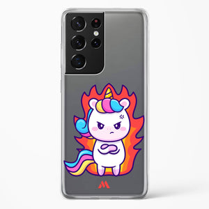 Grumpy Unicorn Crystal Clear Transparent Case-(Samsung)