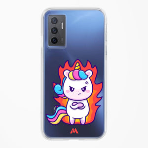 Grumpy Unicorn Crystal Clear Transparent Case-(Vivo)