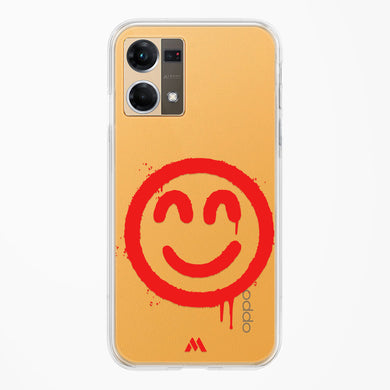 Painted Smiley Crystal Clear Transparent Case-(Oppo)