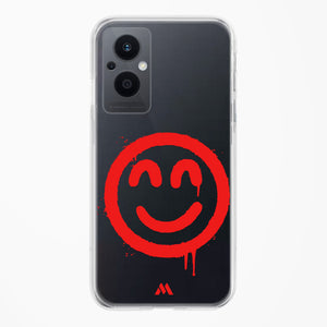 Painted Smiley Crystal Clear Transparent Case-(Oppo)