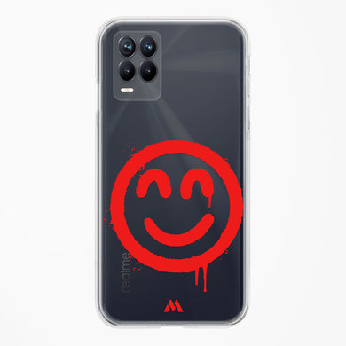 Painted Smiley Crystal Clear Transparent Case-(Realme)