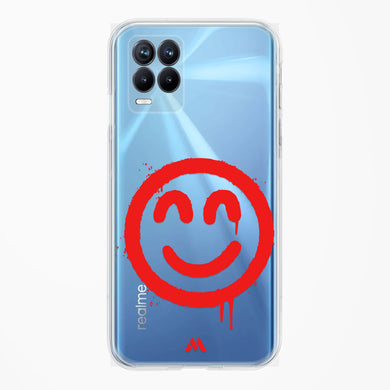 Painted Smiley Crystal Clear Transparent Case-(Realme)