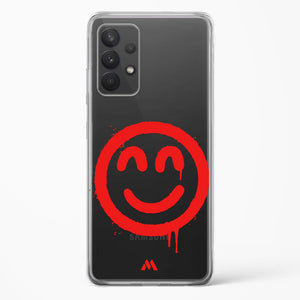 Painted Smiley Crystal Clear Transparent Case-(Samsung)